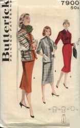 7900 54  CARDIGAN JACKET 3  LENGTHS , SKIRT PATTERN 18, 12