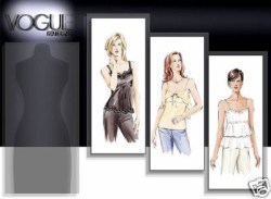 7902 VOGUE STRAPPY BIAS CAMISOLE ZIP TOPS PATTERN 6-10,12-16 choice