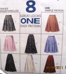 7905 MCCALLS 8 EZ WRAP SKIRTS 2 LENGTHS PATTERN 8-12; 12-16,10-14