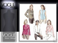 7906 VOGUE SMART FIT BLOUSE SLEEVES OR NOT PATTERN 6-22 3 SZS UNCUT choice