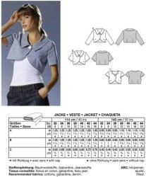 7914 BURDA SO EZ CROPPED BOLERO JACKETS PATTERN 6-18