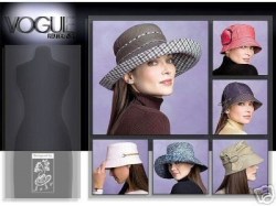 7918 VOGUE 6 SPORTY BRIM, BUCKET TOPSTITCHING HATS PATTERN UNCUT