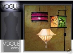 7920 MAKE 3 VOGUE FABRIC LAMPS, BEADED FRINGE  RARE PATTERN