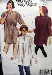 7929 SO EZ VOGUE LOOSE YOKE SHIRT (HOODIE) PATTERN 8-12