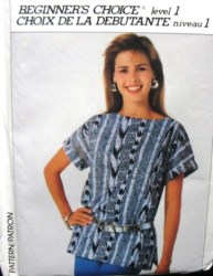 7933 EASY FIT BATEAU CAP SLEEVE TOP PATTERN 10-12