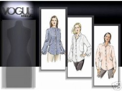 7936 VOGUE BIAS PANEL POET SHIRTS PATTERN 6-10,12-16,18-22