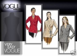 7941 EZ VOGUE UNLINED WRAP COLLAR JACKET PATTERN 8-14,16-22