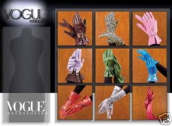 7949 9 PR VOGUE UNLINED MS GLOVES LENGTHS, GAUNTLET PATTERN SM-LG UNCUT 