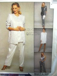 7961 1 BUTTON JACKET,DRESS,SLVLSS TOP,TUNIC,PANTS PATTERN 10-14