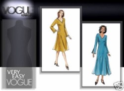 7961 EZ VOGUE FIT FLARE V-DRESS LENGTHS PATTERN 8-14,16-22