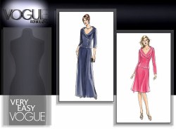 7963 VOGUE 2 BREASTED SNAPPY COLLAR TOP,  SKIRT LENGTHS PATTERN 6-20 2 SIZES CHOICE UNCUT