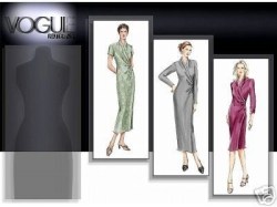 7964 VOGUE MOCK WRAP  DRESS LENGTHS EZ STRETCH KNIT PATTERN 8-12,14-18