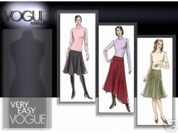 7970 VOGUE FLARE CONTOUR SHAPE SKIRTS LENGTHS PATTERN 6-12,14-20