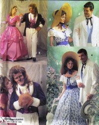 7978 SIMPLICITY SOUTHERN BELLE, RHETT,  FAIRYTALE COSTUME PATTERN KID 7-14,  ADULT 6-18  choice
