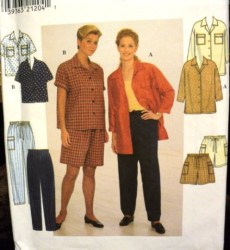 7977 BOXY SS-LS BUTTON SHIRT,PANTS, SHORTS PATTERN XS-M