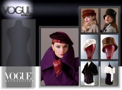 7980 VOGUE 4 VELVET, FUR HATS, 2 CONTRAST WRAPS PATTERN S-L uncut
