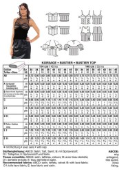 7982 BURDA OOH LA LA SASSY BRA BUSTIER STEAMPUNK TOPS PATTERN 6-20