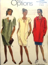 7995 EZ PULLOVER DRESS,TUNIC HOOD OR NOT,SKIRT PATTERN 14-18