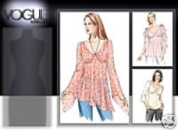 7999 VOGUE FIT SHIRRED ETHEREAL TOPS EZ PATTERN 6-22 3 SZ