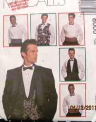 8000 2448 MR TUX VEST, BOW TIE,CUMMERBUND PATTERN SM-LG