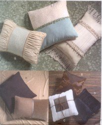 8012 7 VOGUE DESIGNER CONTRAST SHAPED PILLOWS PATTERN