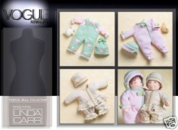 8013 VOGUE 15'' DOLL FLEECE OVERALLS, JUMPSUIT, HAT, JACKET  PATTERN