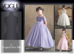 8016 VOGUE GIRLS LONG FLARE DIRNDL DRESS, PETTICOAT PATTERN 5-6X