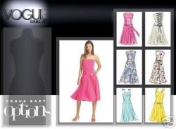 8019 EZ VOGUE DROP WAIST STRAP OR NOT DRESS PATTERN 6-10,18-22