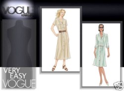 8021 VERY EZ VOGUE BUTTON SHIRTDRESS LENGTHS PATTERN 8-14