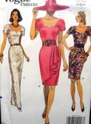 8021 EZ VOGUE SWEETHEART STRAIGHT OVERLAY DRESS LENGTHS PATTERN 8-12 uncut