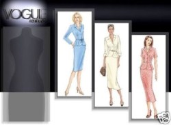 8026 VOGUE TUCK PEPLUM TOP,  PLEAT SKIRT PATTERN 8-24 3 SIZES UNCIT