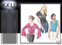8034 VOGUE SILKY BIAS MIDRIFF TOP SLEEVES OR NOT PATTERN 6-22
