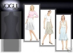 8037 VOGUE 8 GORE GODET FLARE SKIRTS LENGTHS  EZ PATTERN 8-12,14-18  UNCUT