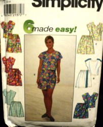 8039  6 EZ KIMONO TOPS, SHORTS, SARONG SHORTS PATTERN 6-16
