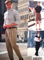 8043 EZ VOGUE BAG SHORTS, BAGGY TAPER PANTS MR PATTERN 26-30 or  32-36 or 39-44 uncut choice