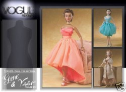 8055 Vogue 1959 15.5'' VIOLET WATERS GENE DOLL FORMAL DRESS, WRAP PATTERN NEW