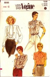 8065 VOG VINTAGE SS-LS LOOSE BLOUSE PATTERN 10,12;12-14