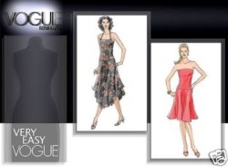 8065 VOGUE LO WAIST HALTER/STRAPLESS DRESS PATTERN 6-12,14-20