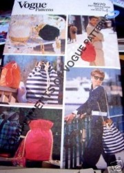 8070 VOGUE MULTI PURPOSE DRAWSTRING BAGS 8-16'' SACS PATTERN UNCUT