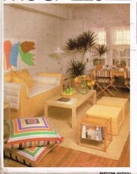 8074  MCCALLS  FIRST APARTMENT FOAM COUCH, FUTON PAD, COVERS, SHADES PATTERN