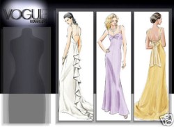 8075 VOGUE FLARE STRAPPY FLOOR DRESS,TRAIN PATTERN  SIZE 18-22 