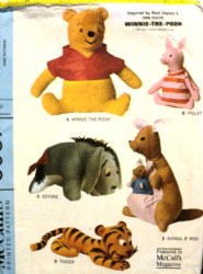 8087 MCCALLS 64 WINNIE POOH, PIGLET, EEYORE, TIGGER, KANGA ROO PATTERN cut