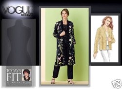 8089 VOGUE BETZINA UNLINED / LINED REVERSE JACKET LENGTHS PATTERN ABC; DEF OR GHIJ CHOICE UNCUT