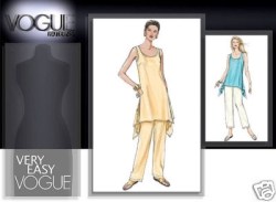 8091 VOGUE SHAPED TANK TOPS & PANTS LENGTHS PATTERN 8, 16-22