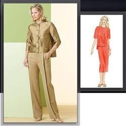 8093 VOGUE BETZINA BLOUSE, LONG SKIRT, PANTS PATTERN DEF,GHIJ CHOICE