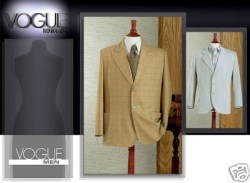 8097 VOGUE UNLINED SIDE PANEL SUITED JACKET MEN'S PATTERN 46-50'' NEW or 40-44 Cut Choice