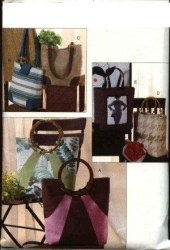 8101 CONTRAST SUEDE TOTE BAGS IN SIZES, APPLIQUES PATTERN