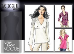 8118 VOGUE BABY DOLL/ PEASANT EMPIRE TIED TOP EZ PATTERN 6-12, 14-20