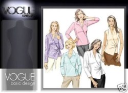 8120 VOGUE SURPLICE BLOUSE SLEEVES OR NOT PATTERN 6-10, 18-22