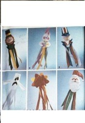 8156 50'' LEPRECHAUN, BUNNY, SAM, SANTA, TURKEY WINDSOCK PATTERN